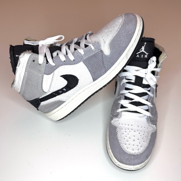 Jordan 1 Mid SE Craft PS Cement Grey Youth SZ 6Y Sneaker FD9091- 002 Shoes - Picture 2 of 9